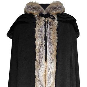 New Punk Rave Women Gothic Black Fux Fur